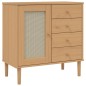 vidaXL Aparador SENJA aspecto de ratán madera pino marrón 80x40x80 cm vidaXL Aparador SENJA aspecto de ratán madera pino marrón 80x40x80 cm