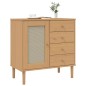 vidaXL Aparador SENJA aspecto de ratán madera pino marrón 80x40x80 cm vidaXL Aparador SENJA aspecto de ratán madera pino marrón 80x40x80 cm