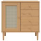 vidaXL Aparador SENJA aspecto de ratán madera pino marrón 80x40x80 cm vidaXL Aparador SENJA aspecto de ratán madera pino marrón 80x40x80 cm