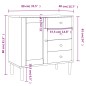 vidaXL Aparador SENJA aspecto de ratán madera pino marrón 80x40x80 cm vidaXL Aparador SENJA aspecto de ratán madera pino marrón 80x40x80 cm