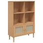 vidaXL Estantería SENJA aspecto ratán madera pino marrón 90x35x130 cm vidaXL Estantería SENJA aspecto ratán madera pino marrón 90x35x130 cm
