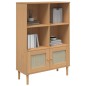 vidaXL Estantería SENJA aspecto ratán madera pino marrón 90x35x130 cm vidaXL Estantería SENJA aspecto ratán madera pino marrón 90x35x130 cm