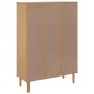 vidaXL Estantería SENJA aspecto ratán madera pino marrón 90x35x130 cm vidaXL Estantería SENJA aspecto ratán madera pino marrón 90x35x130 cm