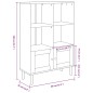 vidaXL Estantería SENJA aspecto ratán madera pino marrón 90x35x130 cm vidaXL Estantería SENJA aspecto ratán madera pino marrón 90x35x130 cm
