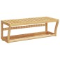 vidaXL Toallero con estante bambú 60x25x20 cm