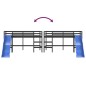 vidaXL Cama alta para niños tobogán madera maciza pino negro 80x200 cm vidaXL Cama alta para niños tobogán madera maciza pino negro 80x200 cm