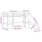 vidaXL Cama alta para niños tobogán madera maciza pino negro 90x190 cm vidaXL Cama alta para niños tobogán madera maciza pino negro 90x190 cm