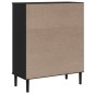 vidaXL Aparador alto SENJA aspecto de ratán madera negro 90x40x112 cm vidaXL Aparador alto SENJA aspecto de ratán madera negro 90x40x112 cm