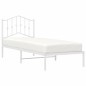 vidaXL Estructura de cama de metal con cabecero blanco 90x200 cm vidaXL Estructura de cama de metal con cabecero blanco 90x200 cm