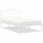 vidaXL Estructura de cama de metal con cabecero blanco 100x200 cm vidaXL Estructura de cama de metal con cabecero blanco 100x200 cm