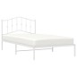 vidaXL Estructura de cama de metal con cabecero blanco 100x200 cm vidaXL Estructura de cama de metal con cabecero blanco 100x200 cm