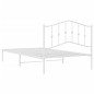 vidaXL Estructura de cama de metal con cabecero blanco 100x200 cm vidaXL Estructura de cama de metal con cabecero blanco 100x200 cm