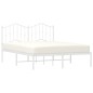 vidaXL Estructura de cama de metal con cabecero blanca 140x190 cm