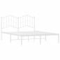 vidaXL Estructura de cama de metal con cabecero blanca 140x190 cm