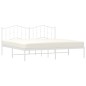 vidaXL Estructura de cama de metal con cabecero blanco 193x203 cm vidaXL Estructura de cama de metal con cabecero blanco 193x203 cm