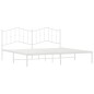 vidaXL Estructura de cama de metal con cabecero blanco 193x203 cm vidaXL Estructura de cama de metal con cabecero blanco 193x203 cm
