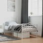 vidaXL Estructura cama metal con cabecero y pie cama blanca 75x190 cm vidaXL Estructura cama metal con cabecero y pie cama blanca 75x190 cm
