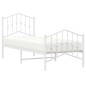 vidaXL Estructura cama metal con cabecero y pie cama blanca 75x190 cm vidaXL Estructura cama metal con cabecero y pie cama blanca 75x190 cm