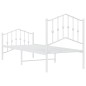 vidaXL Estructura cama metal con cabecero y pie cama blanca 75x190 cm vidaXL Estructura cama metal con cabecero y pie cama blanca 75x190 cm