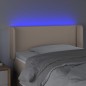 vidaXL Cabecero con LED cuero sintético color capuchino 83x16x78/88 cm vidaXL Cabecero con LED cuero sintético color capuchino 83x16x78/88 cm