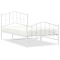 vidaXL Estructura cama metal cabecero y pie de cama blanca 100x190 cm vidaXL Estructura cama metal cabecero y pie de cama blanca 100x190 cm