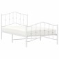 vidaXL Estructura cama metal cabecero y pie de cama blanca 100x190 cm vidaXL Estructura cama metal cabecero y pie de cama blanca 100x190 cm