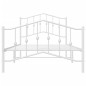 vidaXL Estructura cama metal cabecero y pie de cama blanca 100x190 cm vidaXL Estructura cama metal cabecero y pie de cama blanca 100x190 cm
