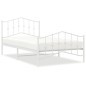 vidaXL Estructura cama metal con cabecero y pie cama blanca 107x203 cm vidaXL Estructura cama metal con cabecero y pie cama blanca 107x203 cm