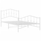 vidaXL Estructura cama metal con cabecero y pie cama blanca 107x203 cm vidaXL Estructura cama metal con cabecero y pie cama blanca 107x203 cm