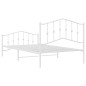vidaXL Estructura cama metal con cabecero y pie cama blanca 107x203 cm vidaXL Estructura cama metal con cabecero y pie cama blanca 107x203 cm