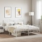 vidaXL Estructura cama metal con cabecero y estribo blanco 160x200 cm