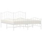vidaXL Estructura cama metal con cabecero y estribo blanco 160x200 cm