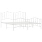 vidaXL Estructura cama metal con cabecero y estribo blanco 160x200 cm