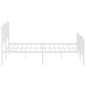 vidaXL Estructura cama metal con cabecero y estribo blanco 160x200 cm