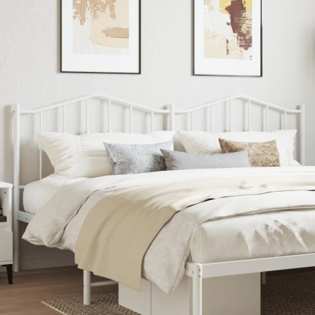 vidaXL Cabecero de metal blanco 160 cm