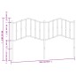 vidaXL Cabecero de metal blanco 160 cm vidaXL Cabecero de metal blanco 160 cm