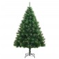 vidaXL Árbol de Navidad artificial con bisagras 300 LED y bolas 210 cm