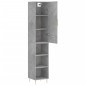 vidaXL Aparador de madera contrachapada gris hormigón 34,5x34x180 cm vidaXL Aparador de madera contrachapada gris hormigón 34,5x34x180 cm