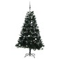 vidaXL Árbol Navidad artificial con bisagras 150 LED y bolas 120 cm vidaXL Árbol Navidad artificial con bisagras 150 LED y bolas 120 cm