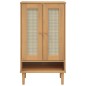vidaXL Zapatero SENJA aspecto ratán madera maciza marrón 59,5x35x107cm