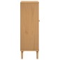 vidaXL Zapatero SENJA aspecto ratán madera maciza marrón 59,5x35x107cm