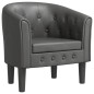vidaXL Sillón cuero sintético gris