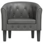 vidaXL Sillón cuero sintético gris