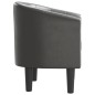 vidaXL Sillón cuero sintético gris