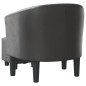 vidaXL Sillón con taburete cuero sintético gris vidaXL Sillón con taburete cuero sintético gris