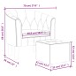 vidaXL Sillón con taburete cuero sintético gris vidaXL Sillón con taburete cuero sintético gris