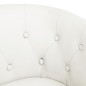 vidaXL Sillón con taburete cuero sintético blanco vidaXL Sillón con taburete cuero sintético blanco