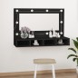 vidaXL Mueble con espejo y LED negro 90x31,5x62 cm vidaXL Mueble con espejo y LED negro 90x31,5x62 cm