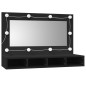 vidaXL Mueble con espejo y LED negro 90x31,5x62 cm vidaXL Mueble con espejo y LED negro 90x31,5x62 cm
