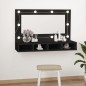 vidaXL Mueble con espejo y LED negro 90x31,5x62 cm vidaXL Mueble con espejo y LED negro 90x31,5x62 cm